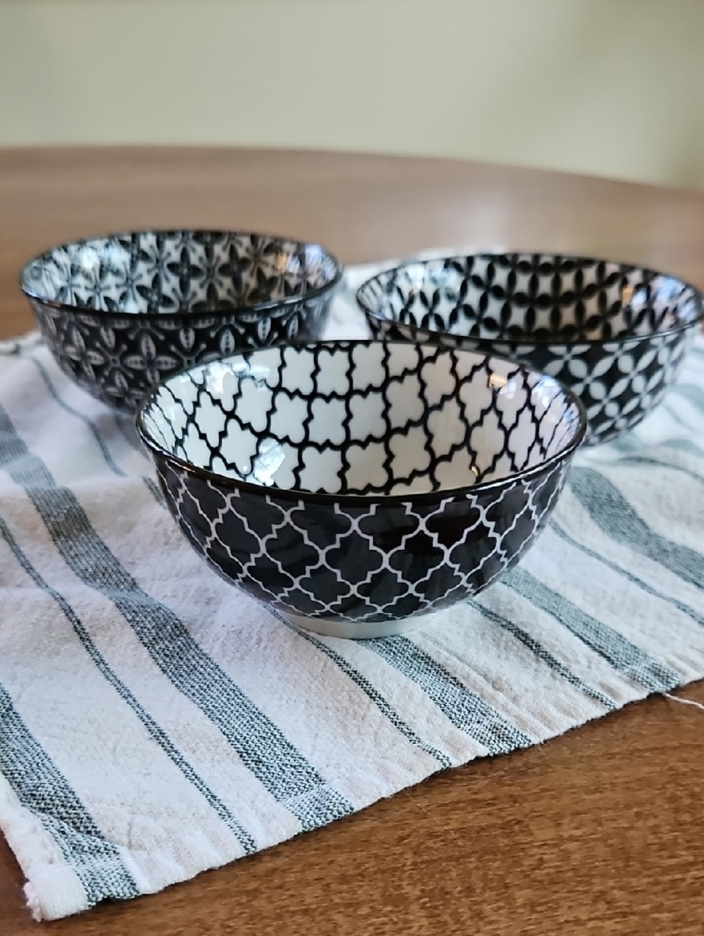 Emika Ceramic Rice Bowls, set of 3